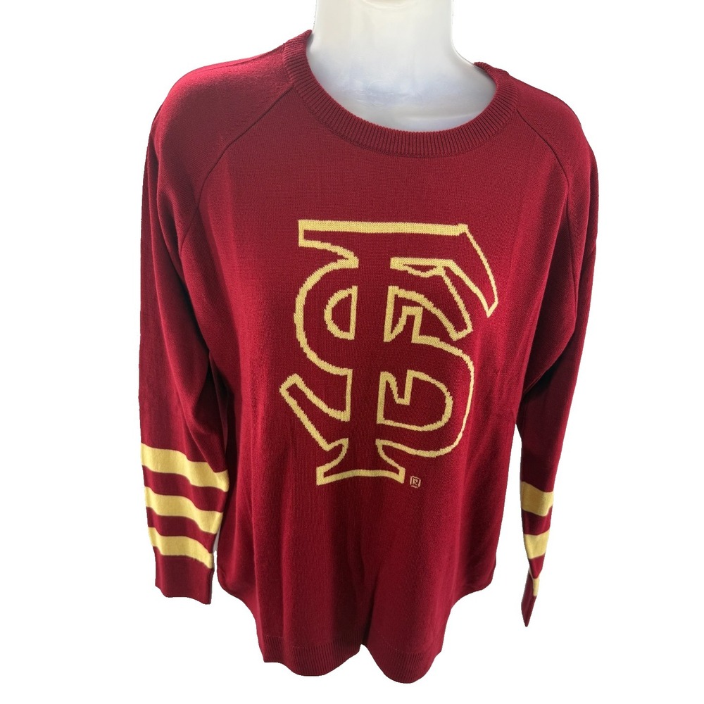 Emerson St. Peruvian Collection FSU Seminoles‎ Retro Knit Sweater Med NEW MSRP90